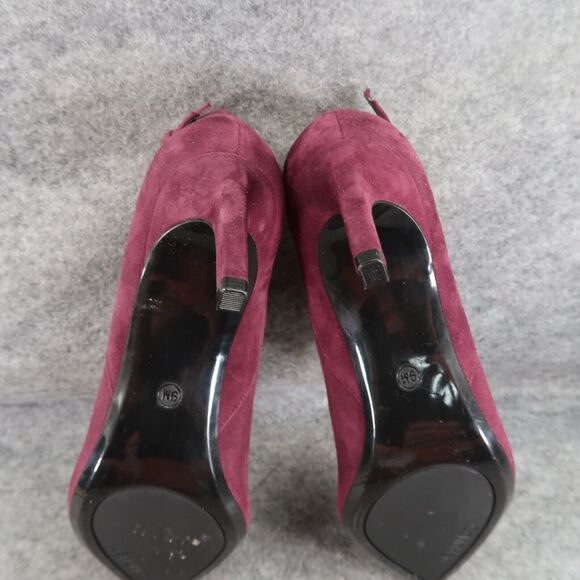 Calvin Klein Shoes Womens 9 Pump Booties Pointed Toe Suede Career Fashion Purple - Picture 14 of 16